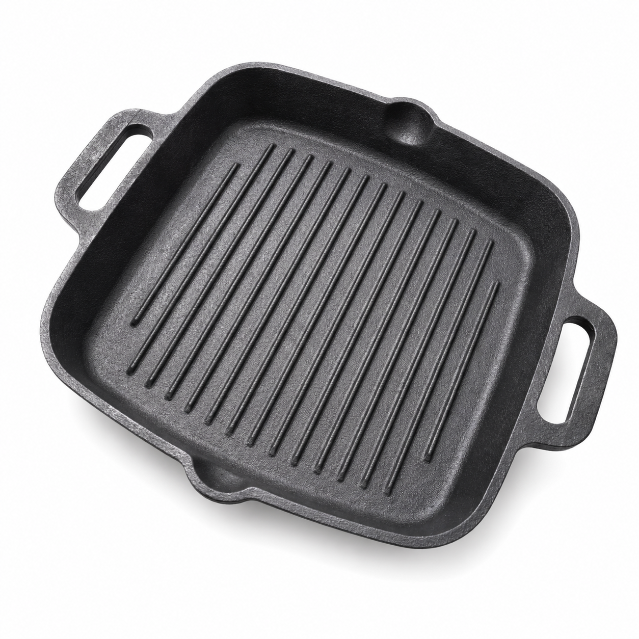 Mithlife Cast Iron Grill Pan | Pre-Seasoned Heavy Duty Grill Pan for Chicken, Fish & BBQ