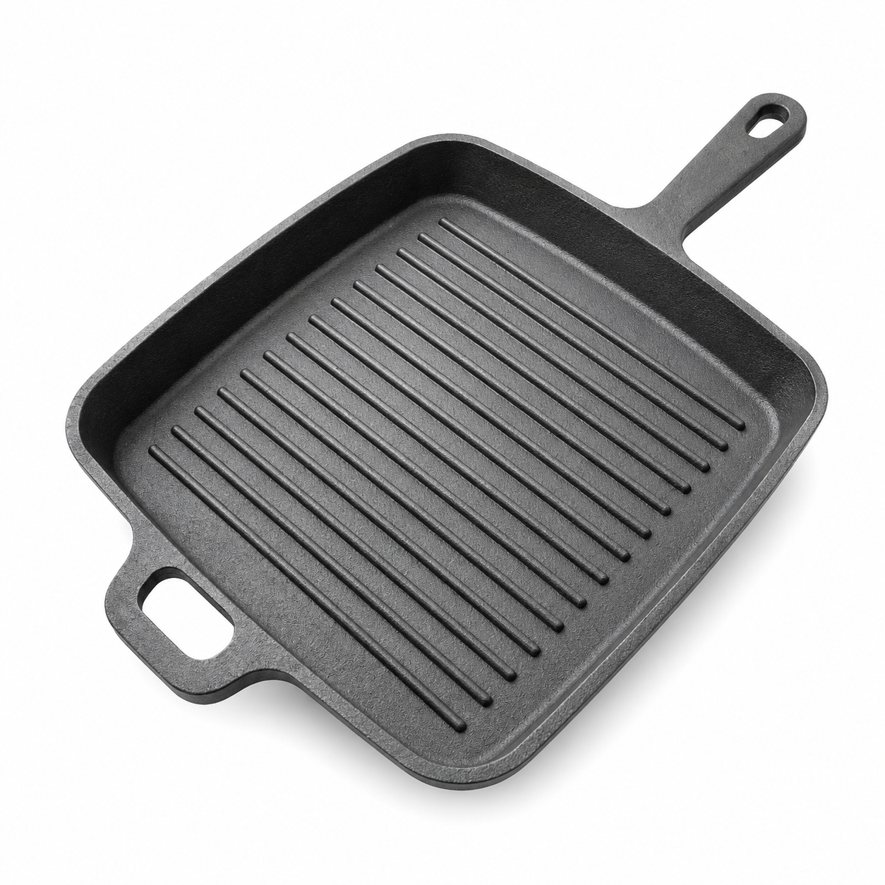 Mithlife Cast Iron Grill Pan Long Handle | Pre-Seasoned Heavy Duty Grill Pan for Chicken, Fish & BBQ