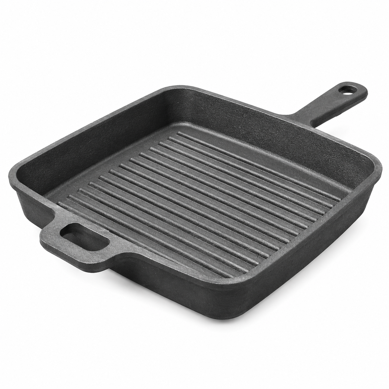 Mithlife Cast Iron Grill Pan Long Handle | Pre-Seasoned Heavy Duty Grill Pan for Chicken, Fish & BBQ