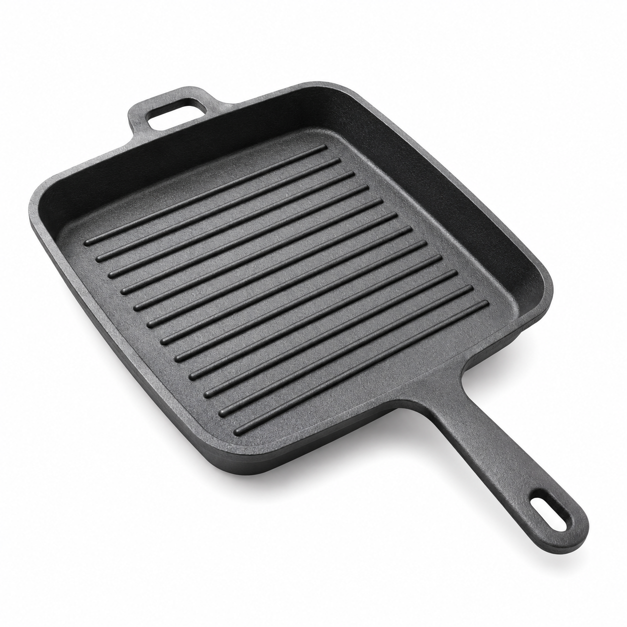 Mithlife Cast Iron Grill Pan Long Handle | Pre-Seasoned Heavy Duty Grill Pan for Chicken, Fish & BBQ