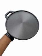 Mithlife 10 Inch Cast Iron Dosa Tawa with Single Handle | Pre-Seasoned | Naturally Non-Stick | Induction & Gas Compatible