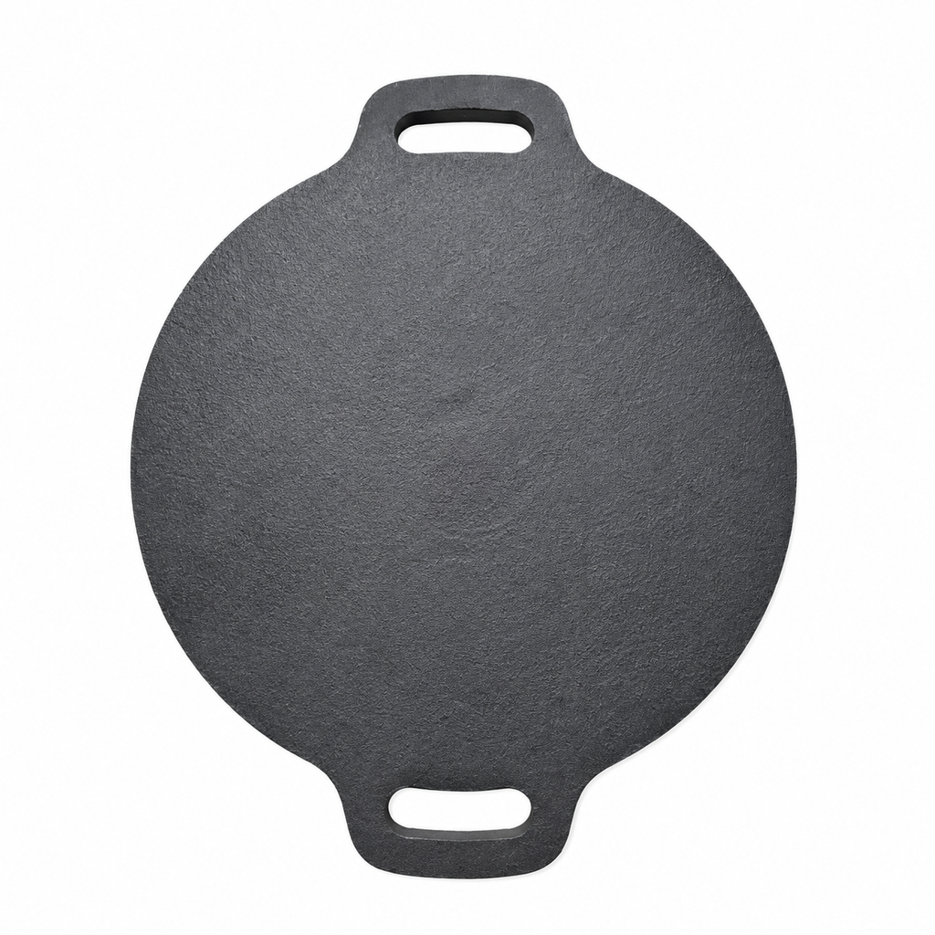 Mithlife 10 Inch Cast Iron Dosa Tawa with Double Handle | Pre-Seasoned | Naturally Non-Stick | Induction & Gas Compatible