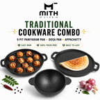 Mithlife 9pit paniyaram pan dosa pan and appachatty combo