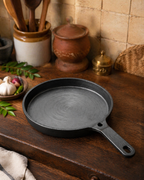 Mithlife Cast Iron Fish Fry Pan 10 Inch | Even Heating | Pre-Seasoned
