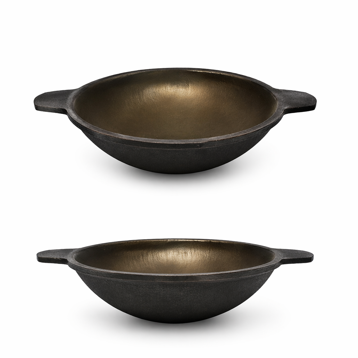 Unniyappam Pan (9 Pit) + Appachatty 8 Inch Combo | Traditional Cast Iron Cookware pre seasoned