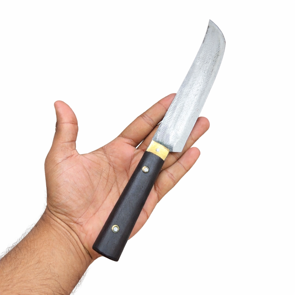 Mithlife Palakkadan Traditional Knife 16.5 cm – Handcrafted Uruk Steel Blade with Wooden Handle (Kerala Style)