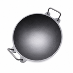 MITHLIFE 9 Inch Traditional Cast Iron Kadai – Pre-Seasoned Pure Cast Iron Cookware