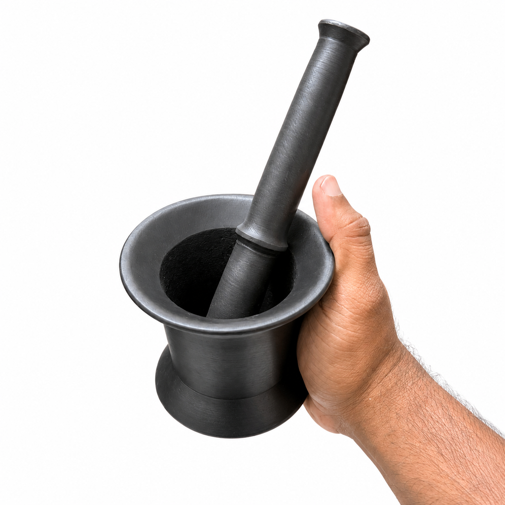 MITHLIFE Cast Iron Pre-Seasoned Mortar & Pestle – Traditional Heavy Duty Kitchen Grinder
