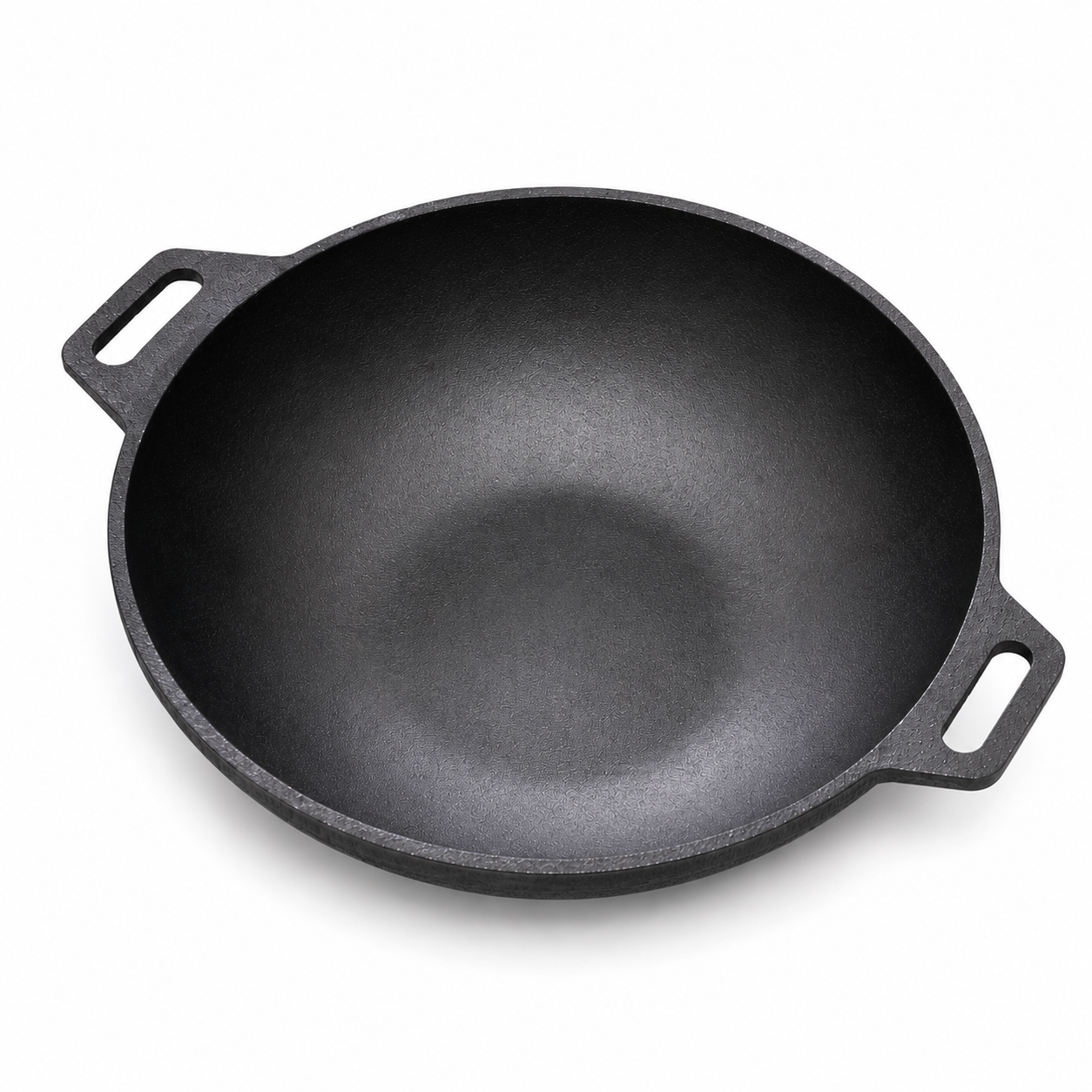 Mithlife 12 inch pre seasoned Castiron kadai flat bottom