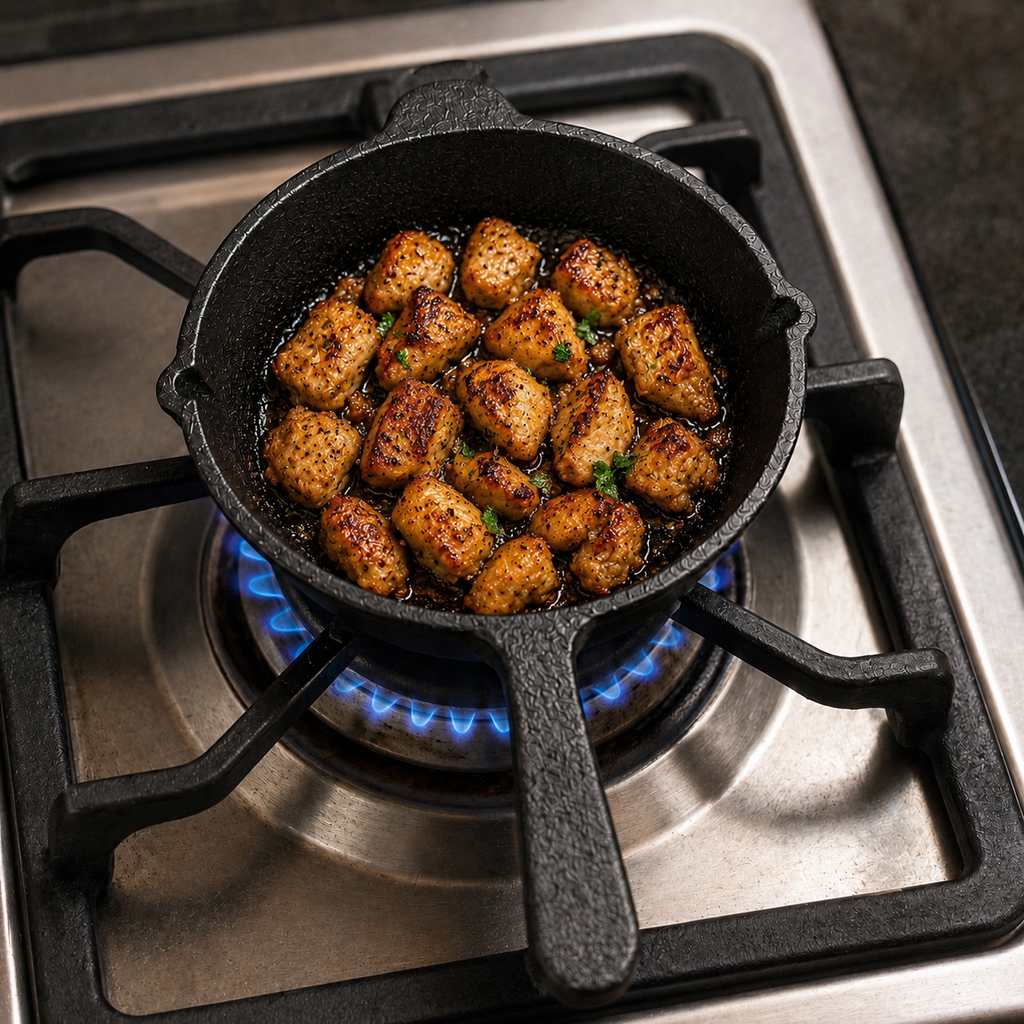 Mithlife 6 Inch Cast Iron Skillet | Pre-Seasoned Mini Fry Pan for Cooking, Baking & Serving